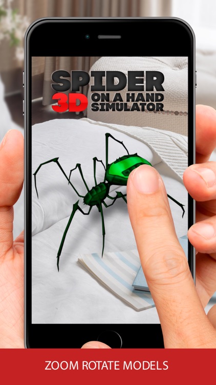 3D spider on a hand simulator