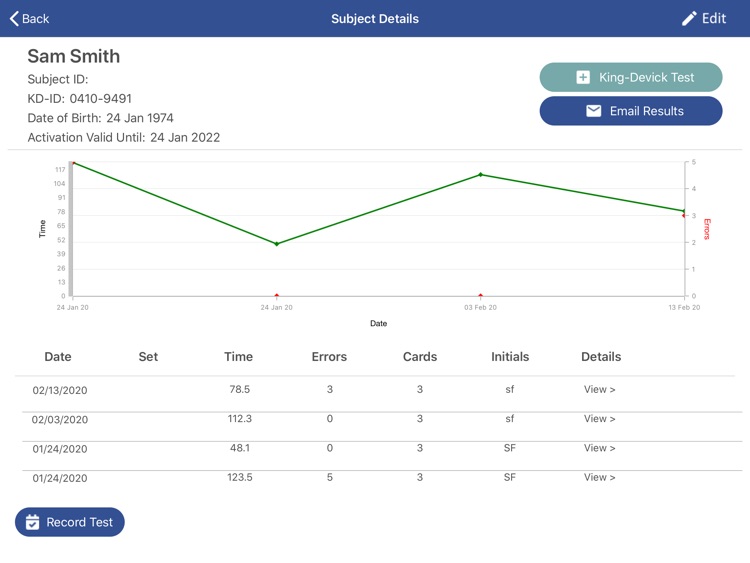 K-D Test Pro Monitoring