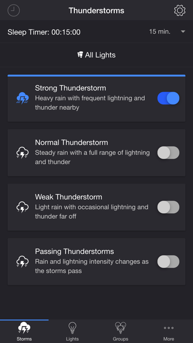 How to cancel & delete Thunderstorm for Hue from iphone & ipad 1