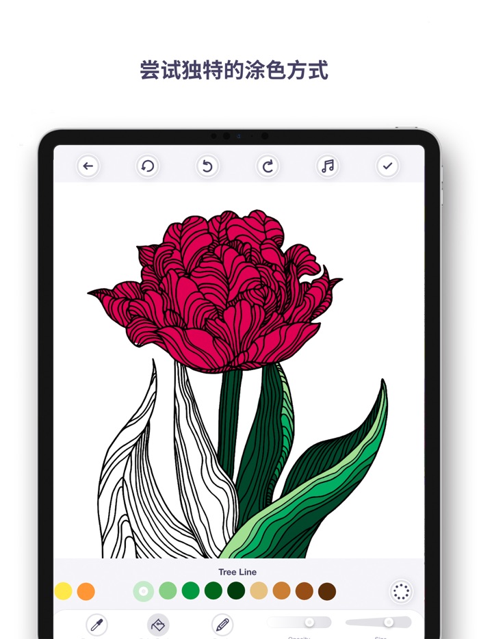 成人用乐趣填色书 － 秘密花园游戏.