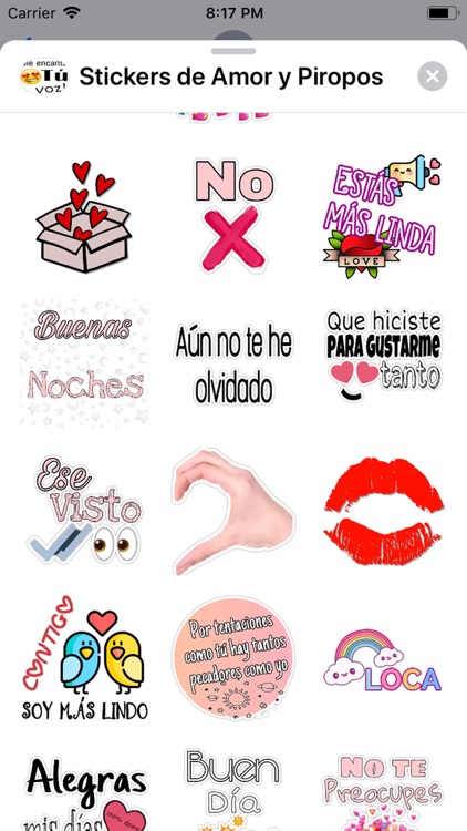 Stickers de Amor y Piropos