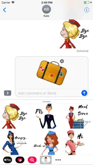 flight attendant life stickers iphone screenshot 2