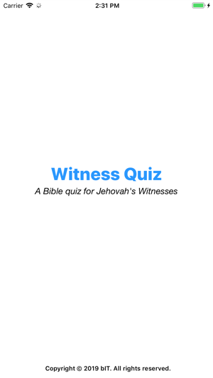 Witness Quiz