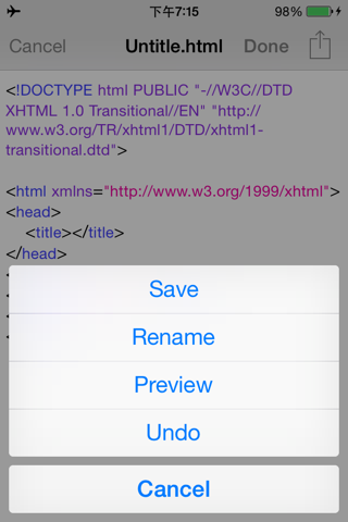 HTML & HTML5 Editor - náhled
