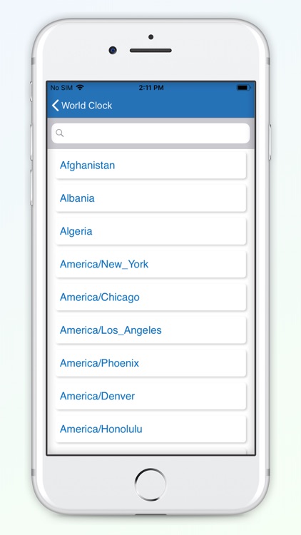 World Clock - TimeZone