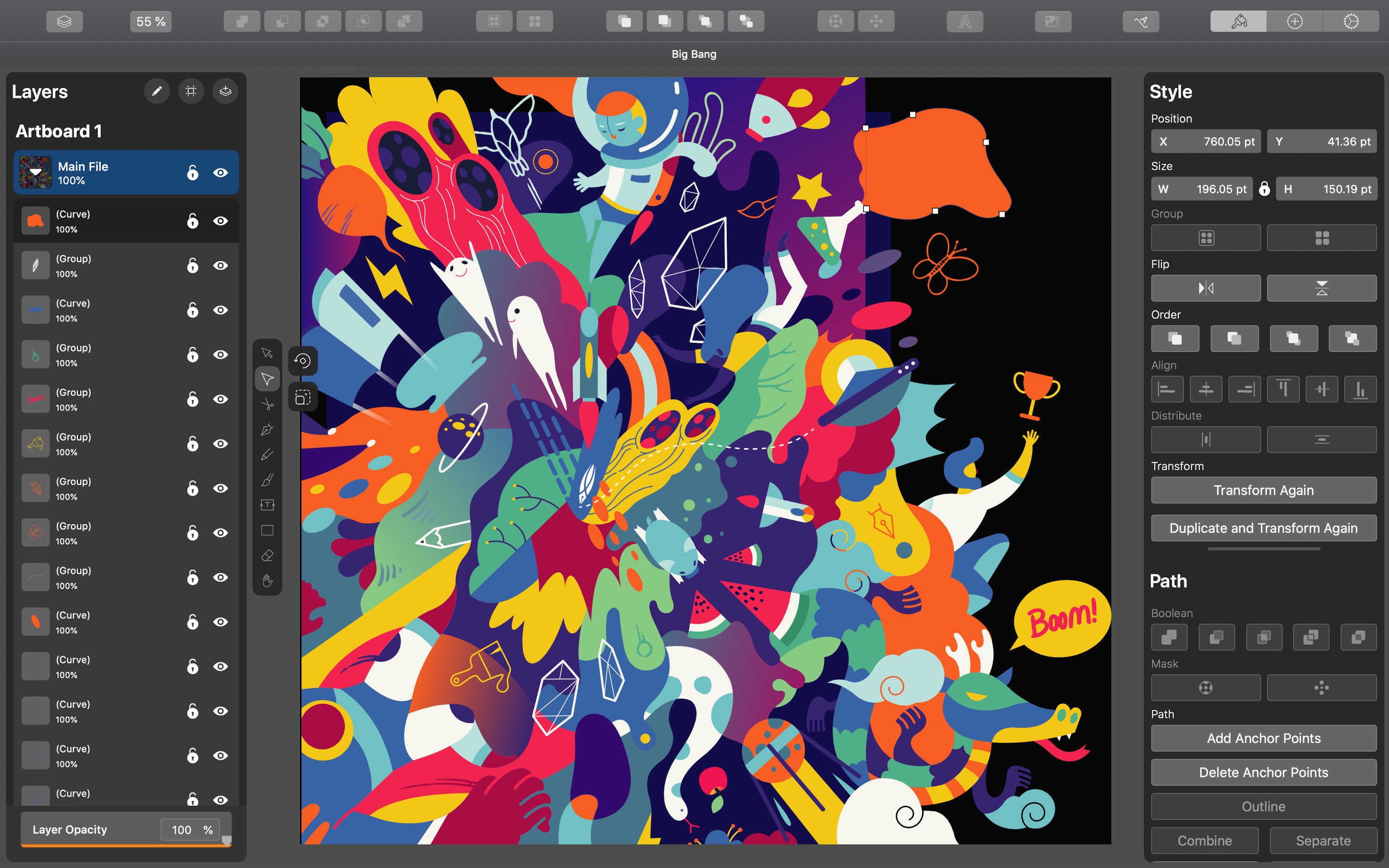 Screenshot do app Vectornator Pro - Vector Art