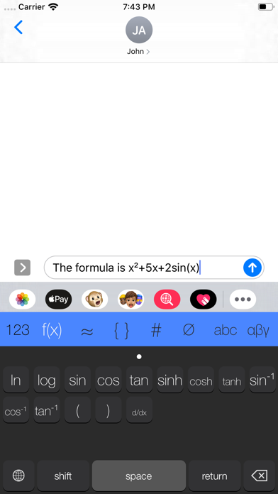 The Math Keyboard Screenshots
