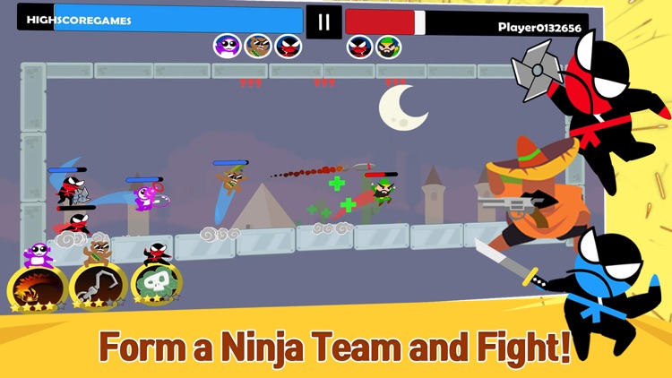 Jumping Ninja Battle - 2Player screenshot-0