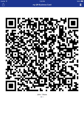 QR Code vCard - náhled
