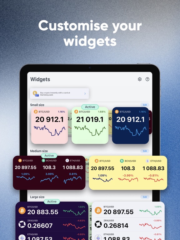 Bitcoin & Crypto Price Widget screenshot 4