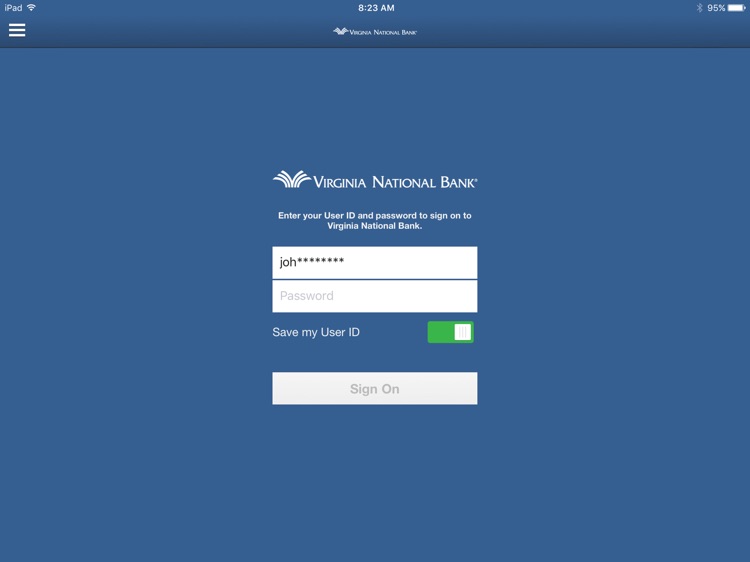 Virginia National Bank Tablet screenshot-0