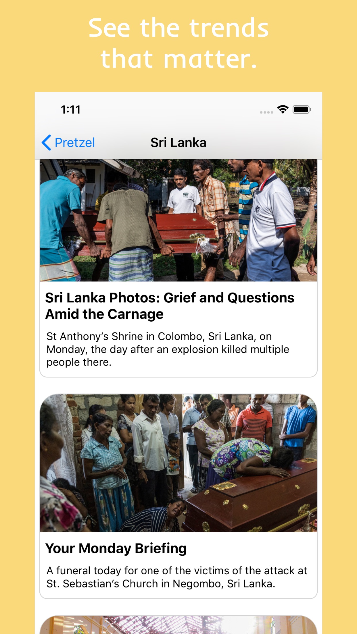 Screenshot do app Pretzel News