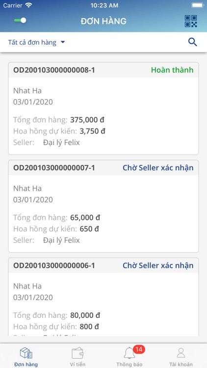 Felix - Dành điểm giao nhận