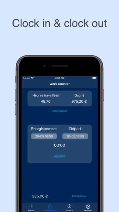 Work Counter: Hours Tracker screenshot 2