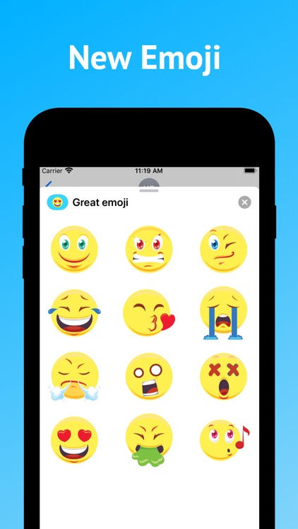 Emoji stickers for iMessage HD