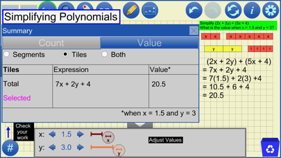 Algebra Tiles by mathies screenshot 3