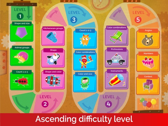 TinyHands Sorting 3, Educational puzzle Games for kindergarten children and preschool kids, Age 3+, learn: colors shapes counting screenshot
