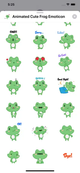 Game screenshot Animated Cute Frog Emoticon hack