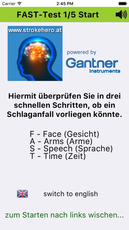 FAST Schlaganfallerkennung