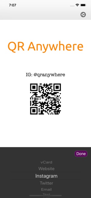 QR Anywhere