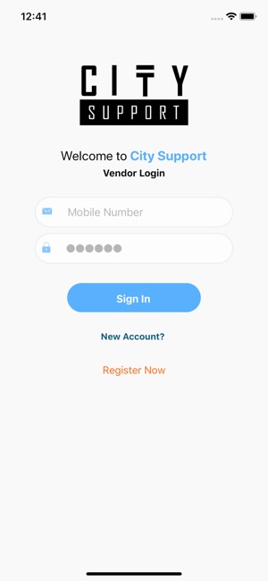 City Support Vendor App