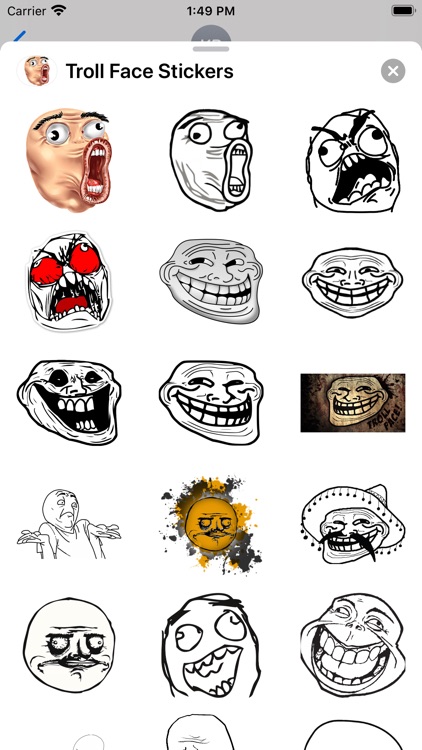 Troll Face Collection, Troll Face Set, Troll Face Pack Sticker