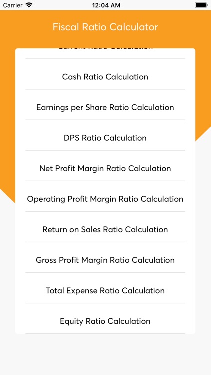 Fiscal ratio calculator