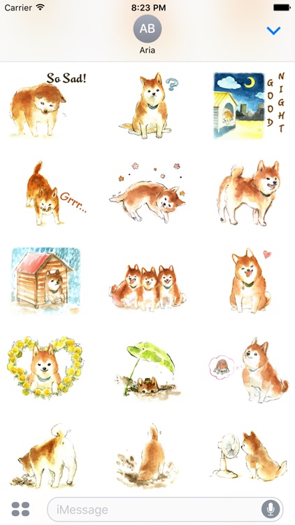 Watercolor Shiba Inu Dog Icon