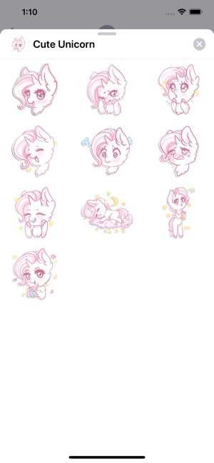 Cute Unicorn Sticker Pack