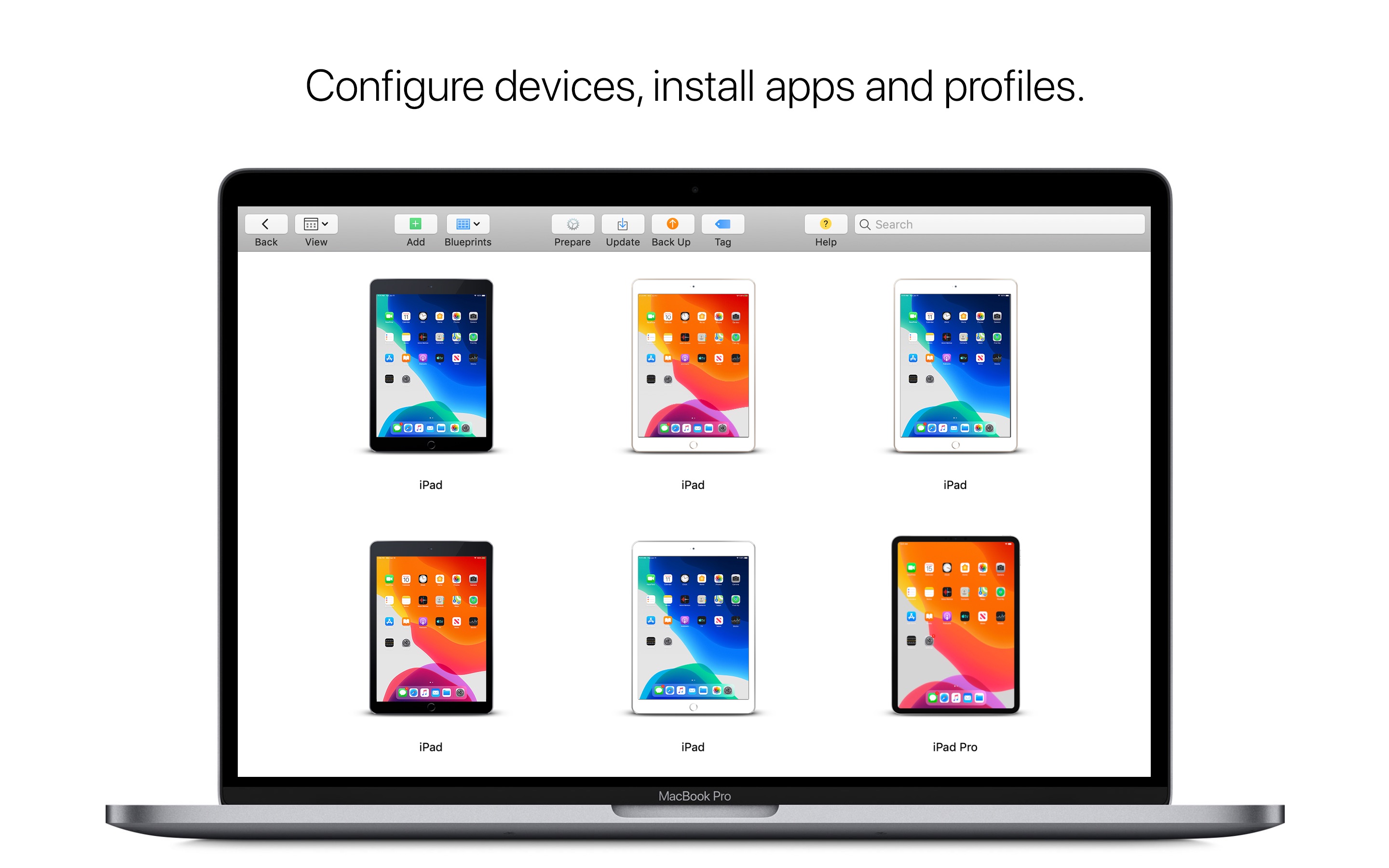 Screenshot do app Apple Configurator 2