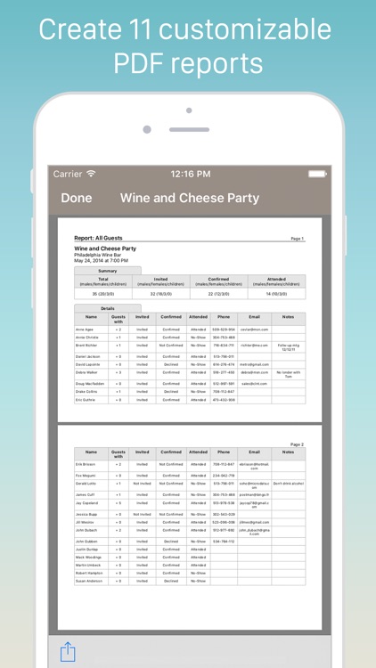 Guest List Organizer.