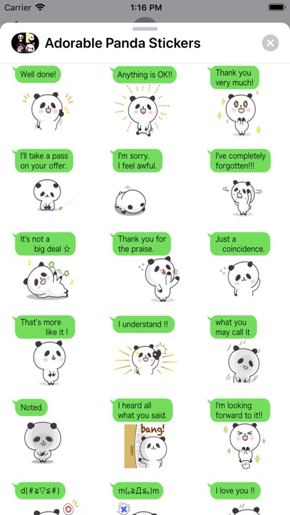 Adorable Panda Stickers screenshot-8