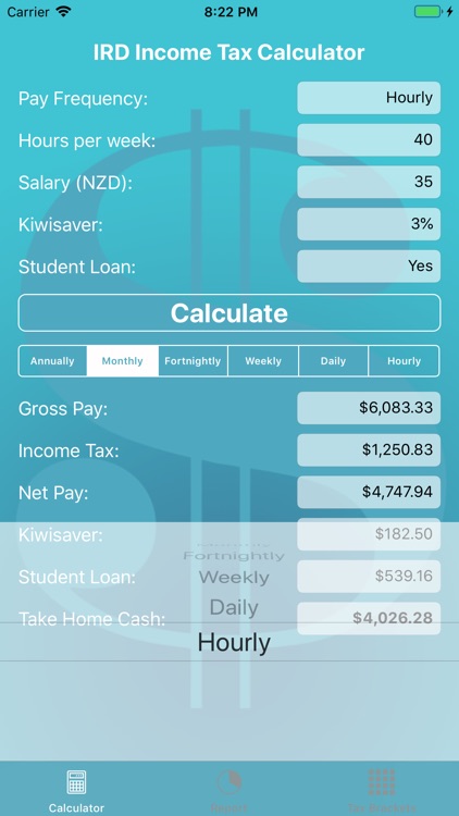 IRD Income Tax Calculator