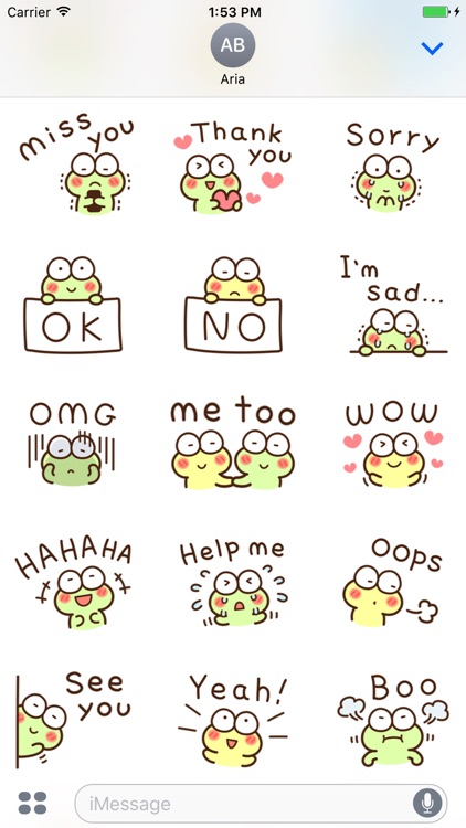 Chat With Cute Frog Sticker screenshot-2