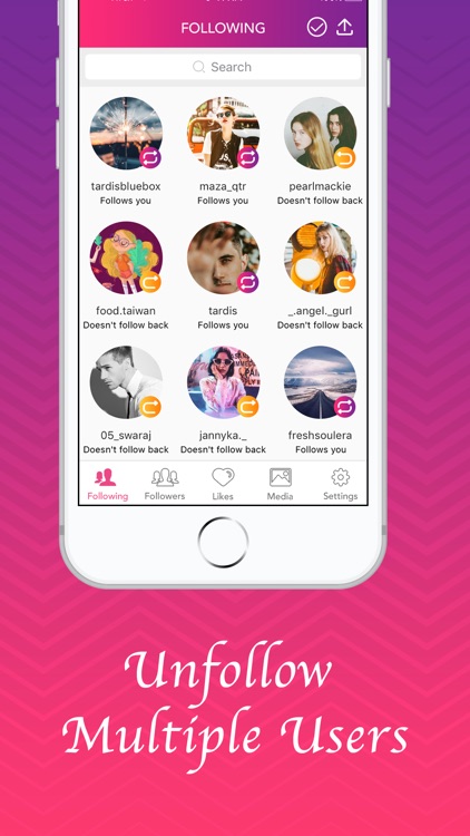 Delete followers likes for ig