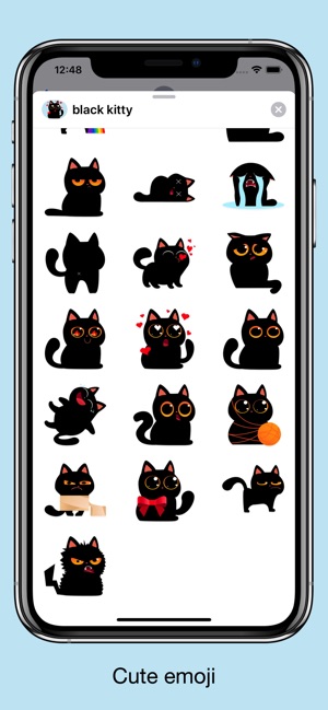 Black cat stickers - Funny emo(圖2)-速報App