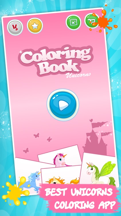 Coloring book Unicorn & Horses screenshot-3