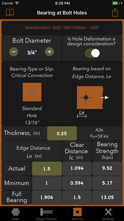 Bolt Design per AISC Spec