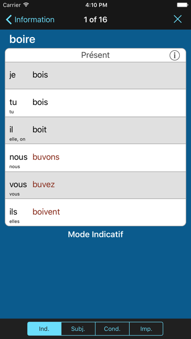 French Verbs & Conjugation - VerbForms Français Screenshot 4
