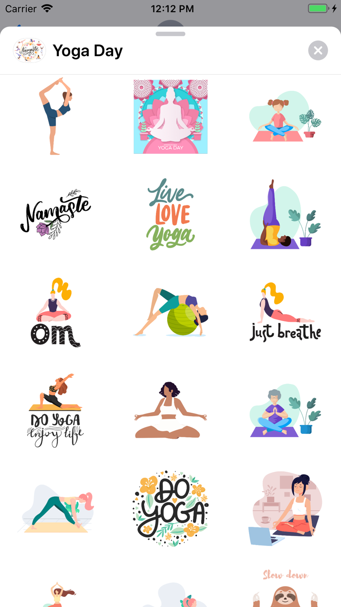 International Yoga Day Sticker