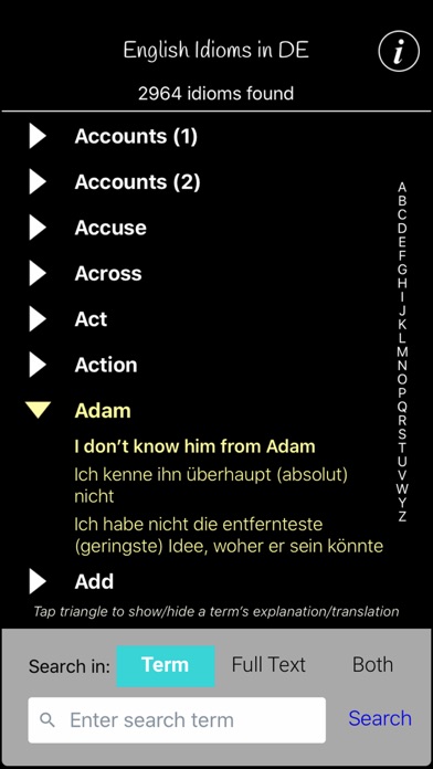 English Idioms in DE screenshot 2