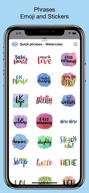 Quick words - text stickers