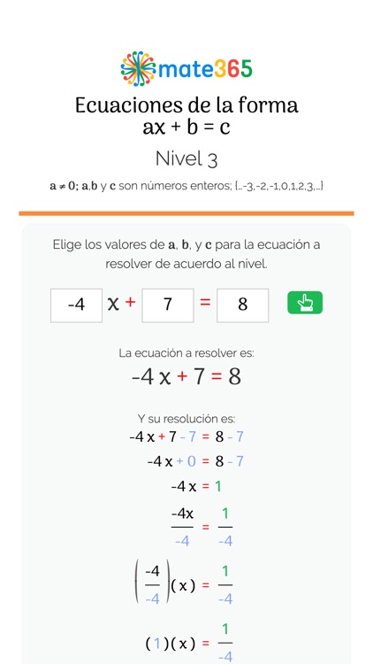 Ecs. ax+b=c