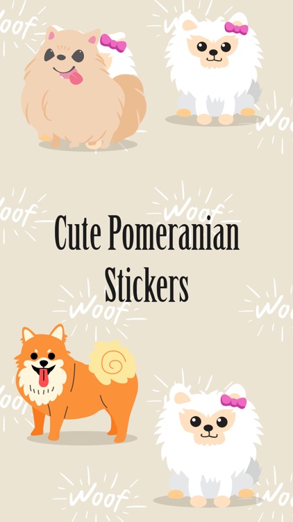 Pomeranian Puppy Stickers Cute