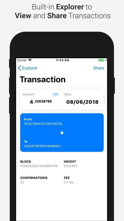 Mobile Hub for Lisk