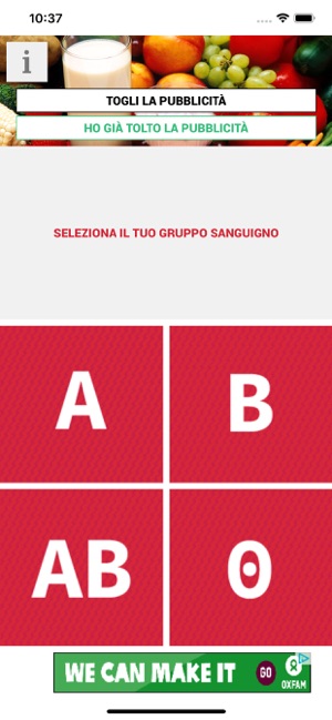 dieta del gruppo sanguigno app