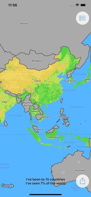 Trevelo: Visited Countries Map(圖5)-速報App