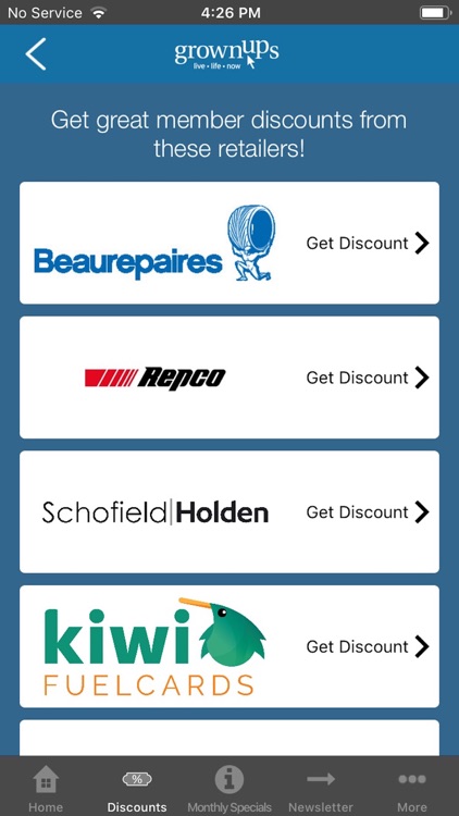 GrownUps Member Benefits