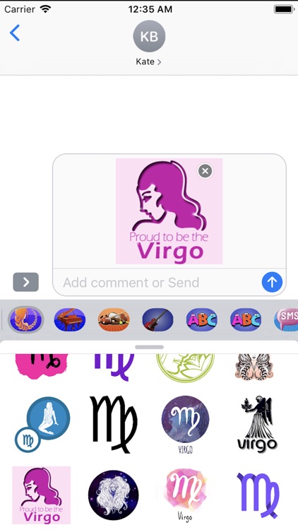 Virgo-Emojis Stickers