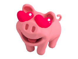 Rosa Pig is in Love Stickers